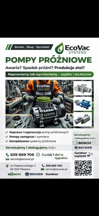 AWARIA POMPY PRÓŻNIOWEJ – szybka naprawa / wymiana | EcoVac
