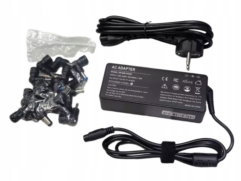 ładowarka zasilacz dc 19.5v 4.62a sk90b195462 + 16 końcówek