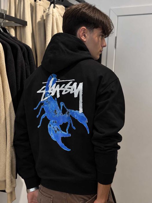Толстовка Stussy Fuzzy Dice Yellow • Худи Черное Стусси Желтые Кубики • XS-XXL