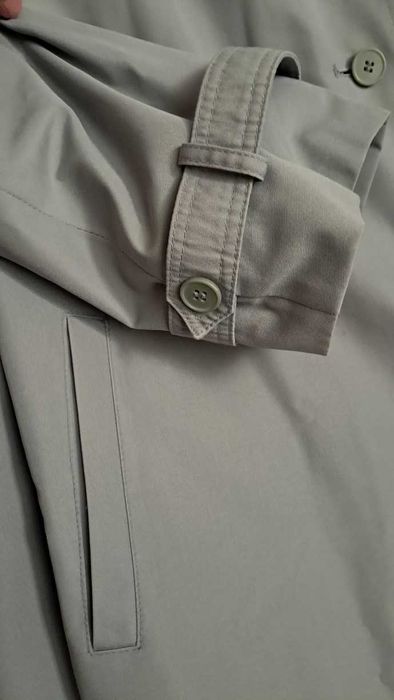 Płaszcz damski trencz prochowiec szary długi wiosna jesień r. 50/22