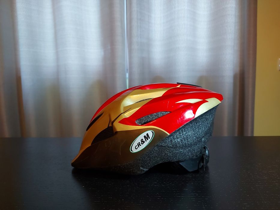 Capacete de bicicleta vermelho  52-56cm