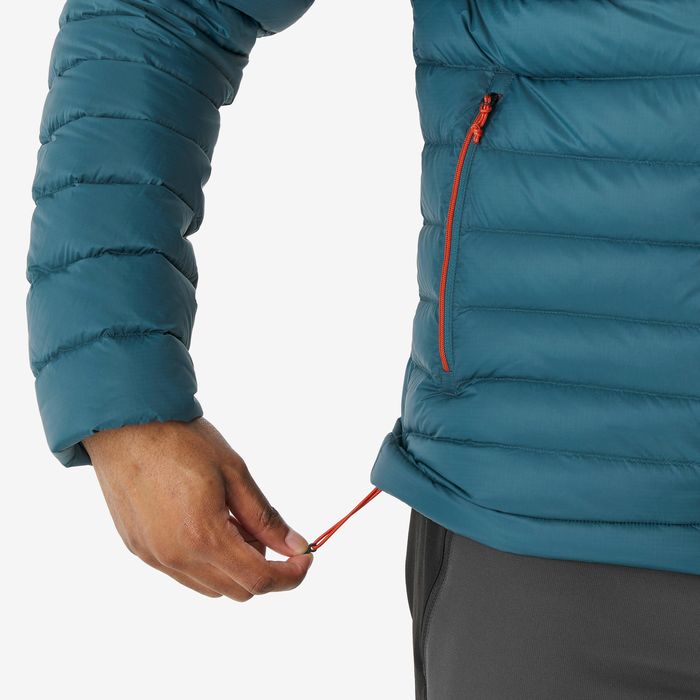 Casaco de penas de Trekking montanha com capuz Azul - MT500 -10°C -