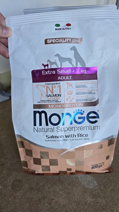 Корм для собак до 2кг Monge Salmon 800 г