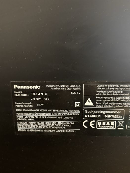 Televisão Panasonic 42” – Modelo TX-L42E3E