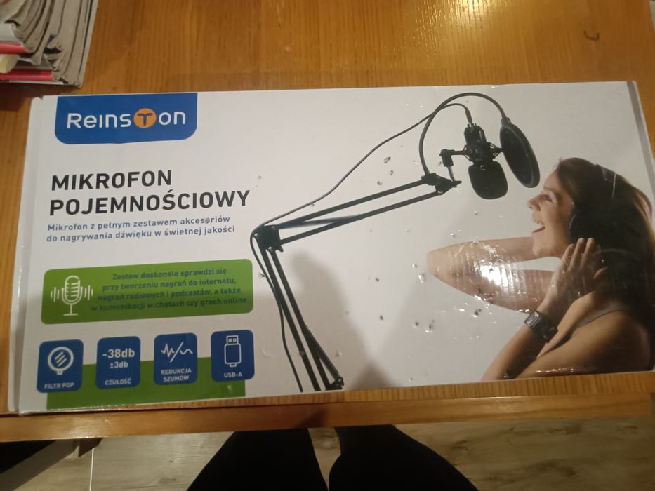 Mikrofon Reinston EMIK01 Przewodowy Pojemnościowy Czarny