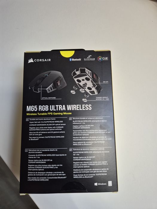 Rato Gaming Corsair M65 RGB ULTRA Wireless – Como Novo