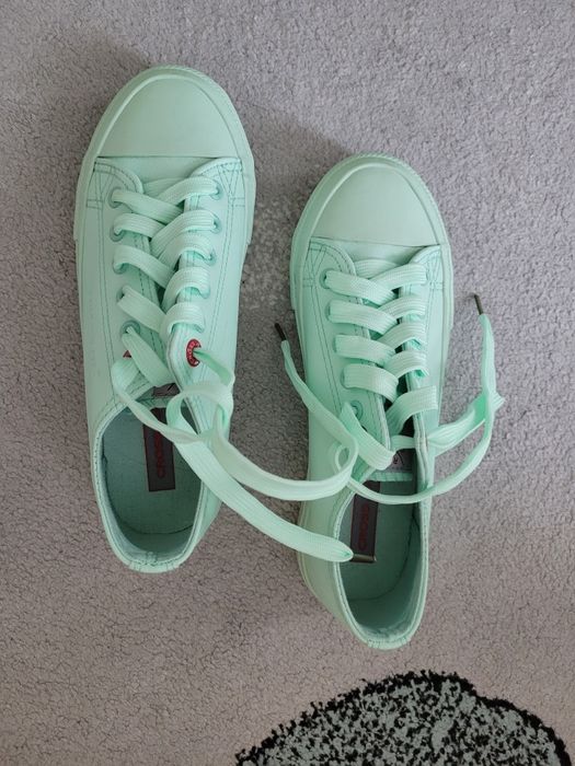 Trampki damskie kolor miętowy rozmiar 36, nowe