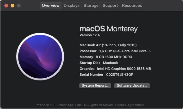 Apple Macbook Air 13” (2015) i5 8/256 97%