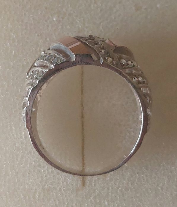Серебряный набор с золотыми пластинами (14,7гр).