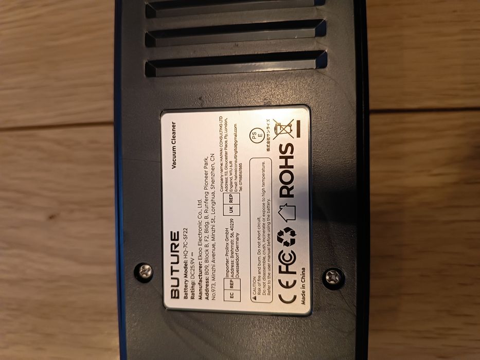 // Odkurzacz pionowy Buture VC60 -  akumulator, bateria