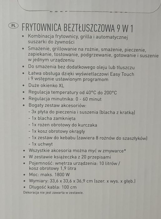 Silvercrest frytkownica na gorące powietrze