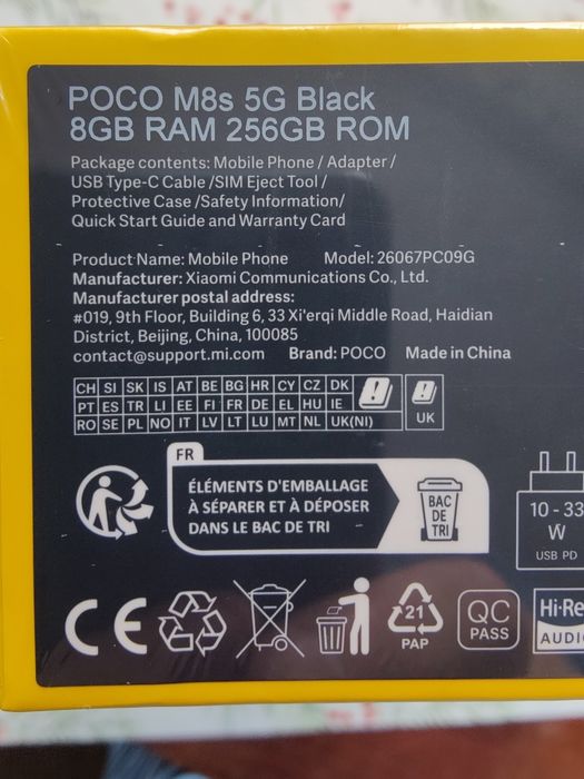 POCO M8s 5G  8/256Gb Black