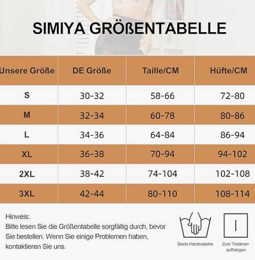 SIMIYA Beżowe Majtki Modelujące XXL – Wysoki Stan, Push-Up,