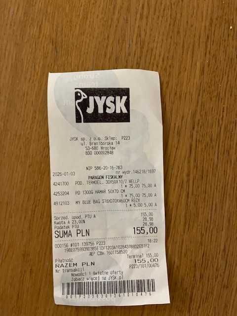 Poduszka piankowa 50x70, Hamar z Jysk