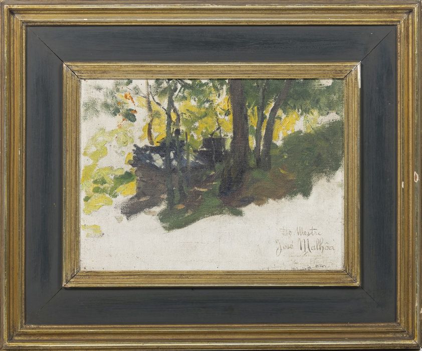 Pintura - José Malhoa - Paisagem (assinada)