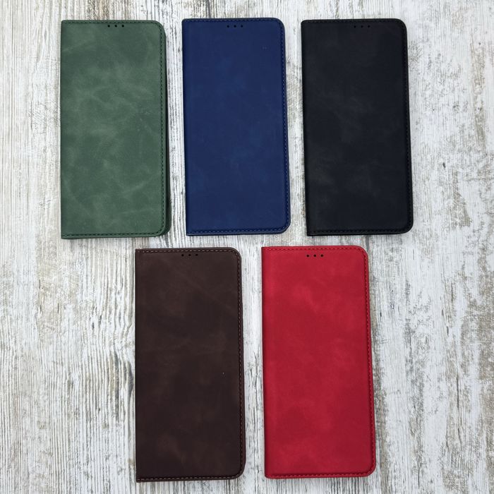 Чехол книжка Leather Book на Xiaomi Redmi Note 14 4G. Прошитый. Чохол