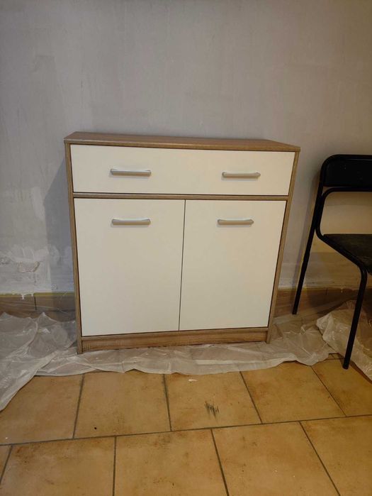 Комод 2д1ш компактний 84 см с ящиком Сонома/Белый Новий, Склад