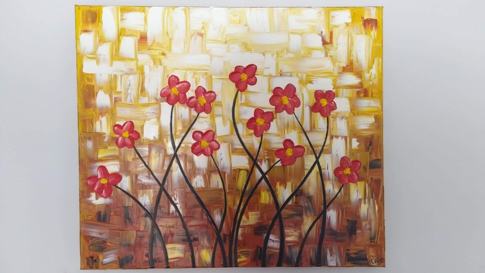 Tela a óleo pintada a mão