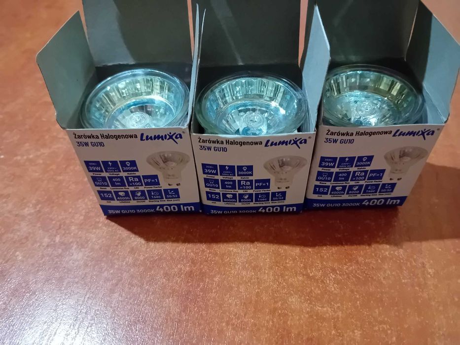 Żarówka GU10 35w 3000k halogenowa firmy Lumixa