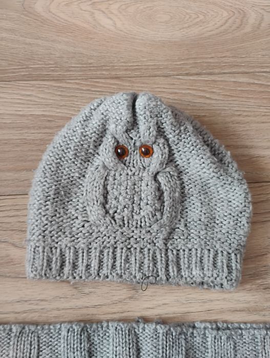 Czapka + szalik ze sową