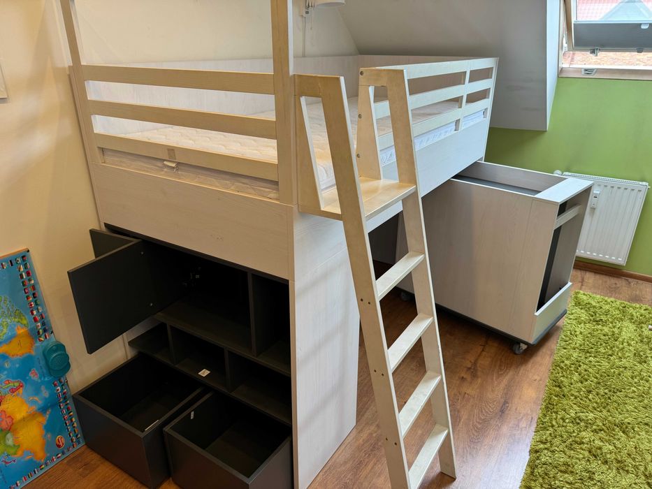 Łóżko na antresoli VOX NEST  z akcesoriami