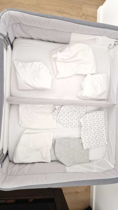 Chicco Next2Me Twins + 5 capas protetoras + 7 lençóis | Gémeos