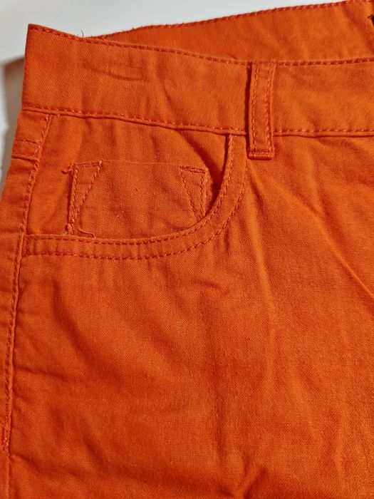 Calções laranja in extenso linho tamanho 38