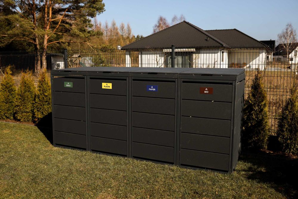 Zabudowy koszy Top Box Obudowy koszy Osłona kosza 4x240L Premium