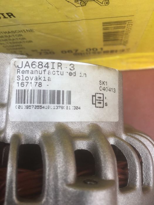 Генератор HELLA 8EL 730 067-001 JA684IR 14V 90A Opel Astra, Zafira, …