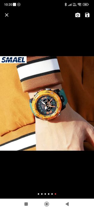 Hit zegarek unisex Smael sportowy wodoodporny Led