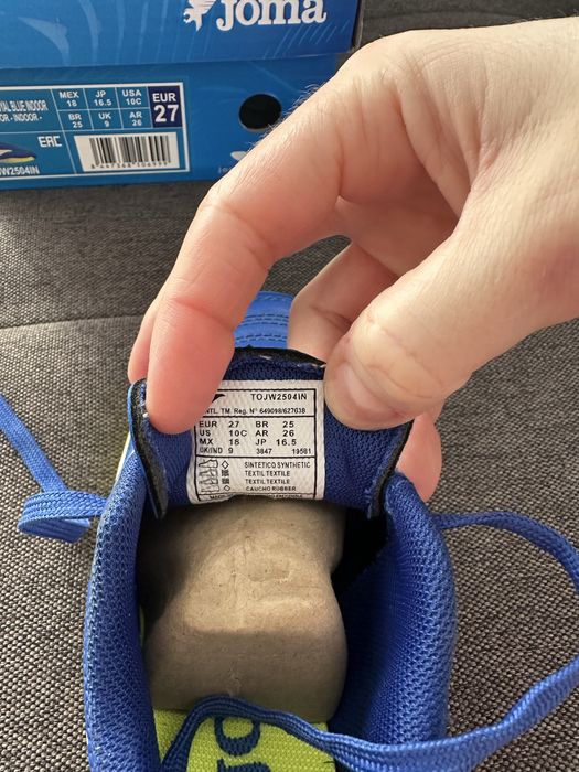 Футзалки дитячі Joma Toledo 27 взуття зальне для футболку оригінал