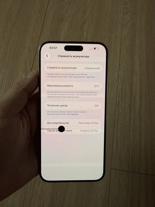 Iphone 15 Pro Max 512gb Neverlock фіз сім 91%стан батареї