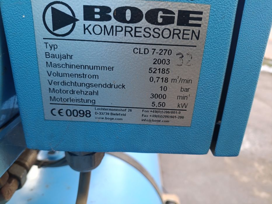 Kompresor śrubowy boge cl7