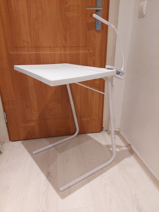 Nowy stolik składany wielofunkcyjny + lampka LED / pod laptop,do łóżka