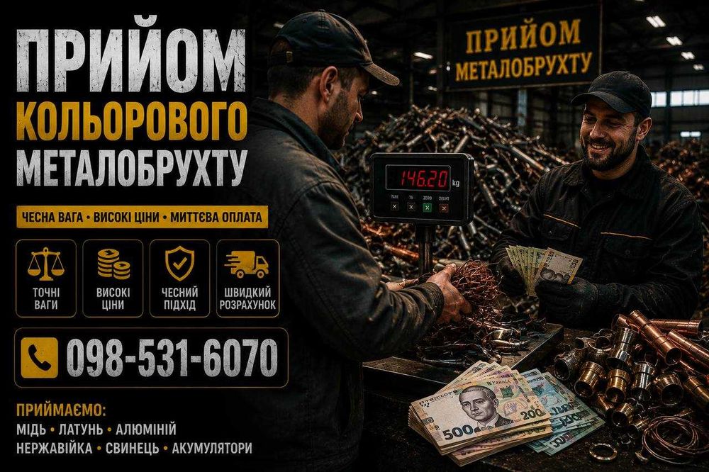 Прийом лому кольорових металів для майстерень та СТО | Самовивіз