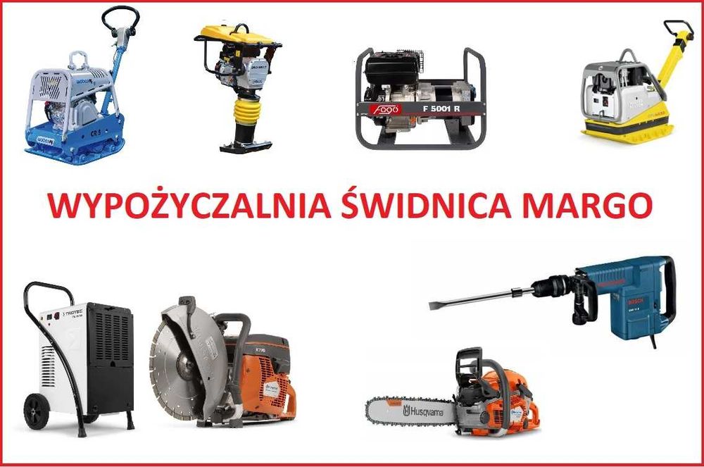 WYNAJEM Narzędzi Budowlanych Zagęszczarka Młot Piła do betonu Agregat