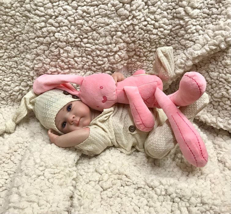 Króliczek różowy przytulanka niemowleca śliczna słodka