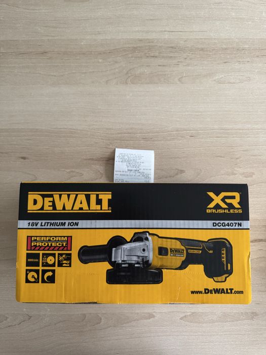 Nowa oryginalna szlifierka kątowa DeWALT DCG407N dowód zakupu gwarancja