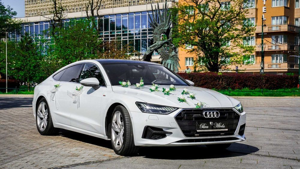 Promocja! od 500 ! Audi A7 s line sportback biały auto do ślubu