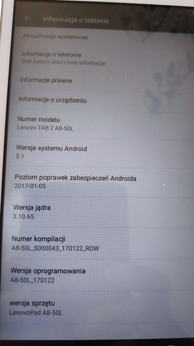 Tablet Lenovo 8 lub 9 cali kartą sim