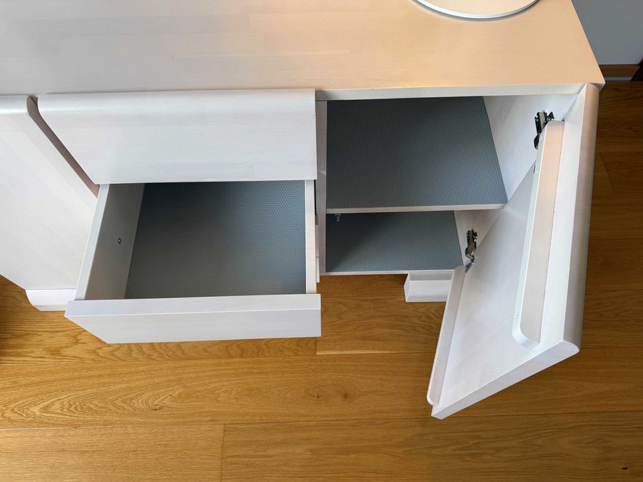 ŁÓŻKO KOMODA Zestaw mebli do sypialni – drewno dębowe SETI (THE BEDS)