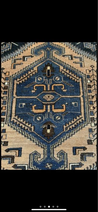 Tapete Persa antigo estilo Kilim 1,93x1,40m feito à mão