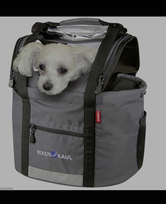 Torba na rower dla psa, kota Rixen Kaul, transporter rowerowy, klickfix
