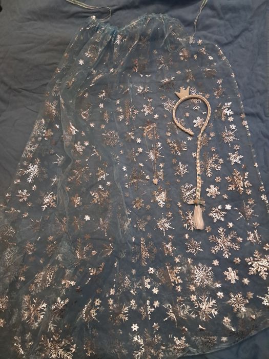 Набор Накидка Эльза Дисней,обруч с косой и кулончик