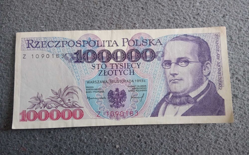 Banknot 100 tyś. zł