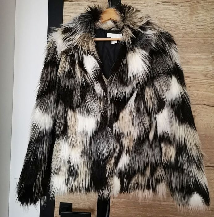 Kurtka z imitacji futra, futerko sztuczne H&M 38 M