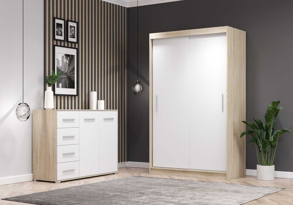 Zestaw szafa z komodą NEOMI 04 FRIDA 01 - Idźczak Meble