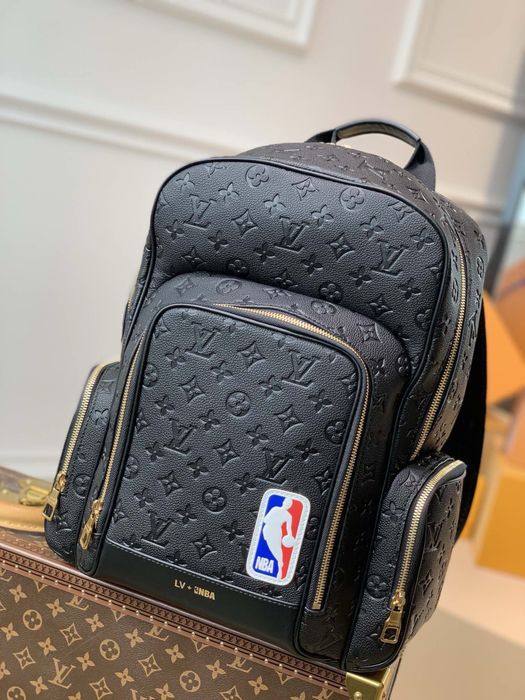 LOUIS VUITTON X NBA рюкзак мужской черный кожаный оригинал