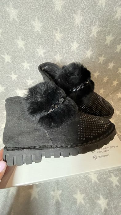 Ботильйони жіночі зимові еко замша