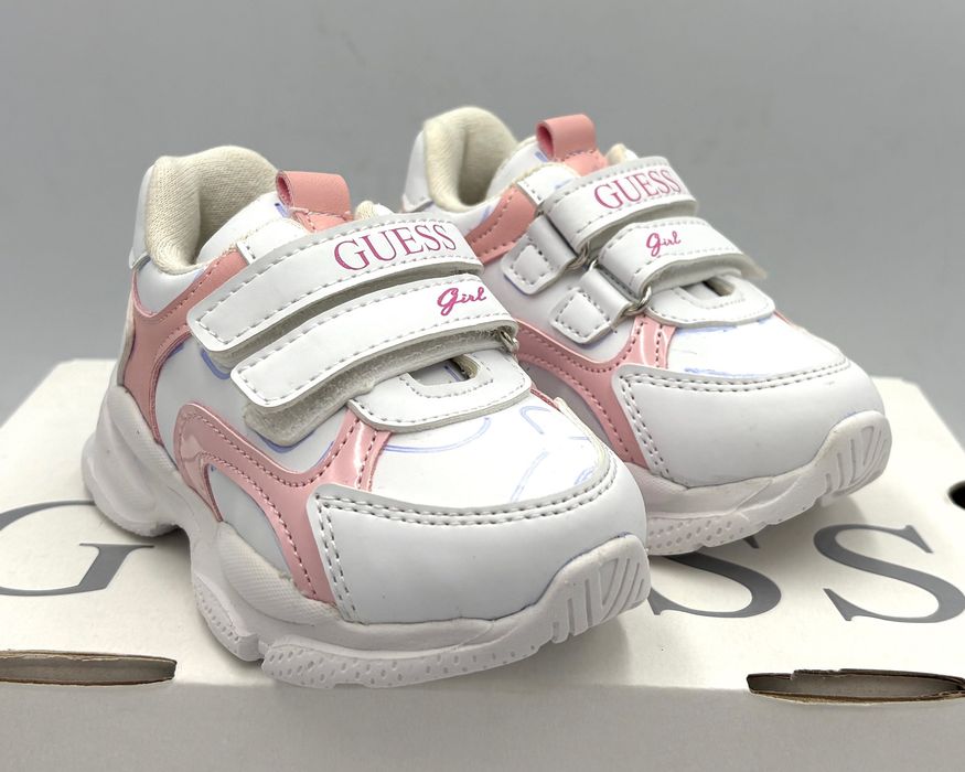 ‼️Nowe oryginalne buciki sneakersy dziecięce GUESS Noel białe 21 AZ222